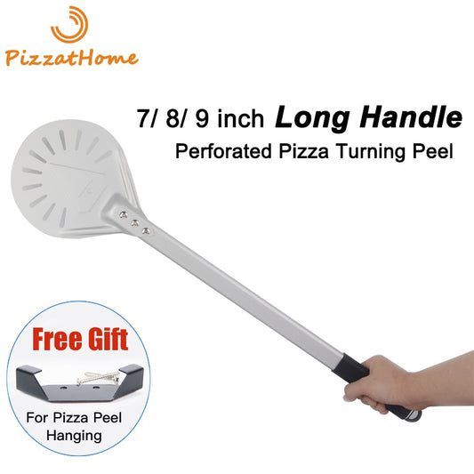 Perforated Pizza Turning Peel PizzAtHome Handle length 7/ 8/ 9 Inch