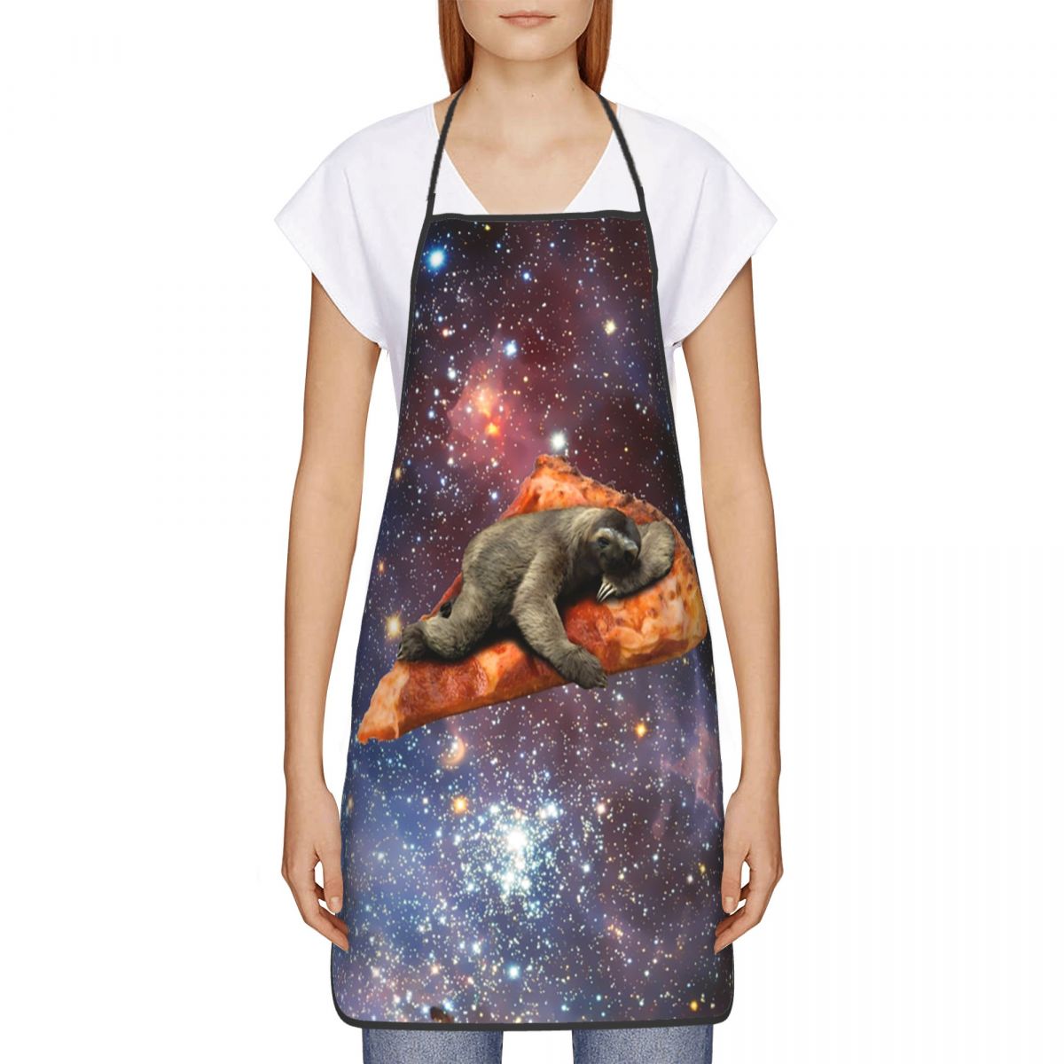 The Space Pizza Sloth Aprons