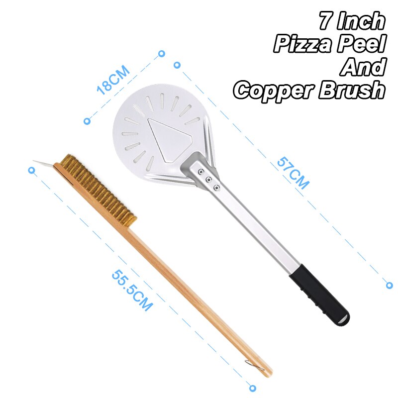 Perforated Pizza Turning Peel PizzAtHome Handle length 7/ 8/ 9 Inch