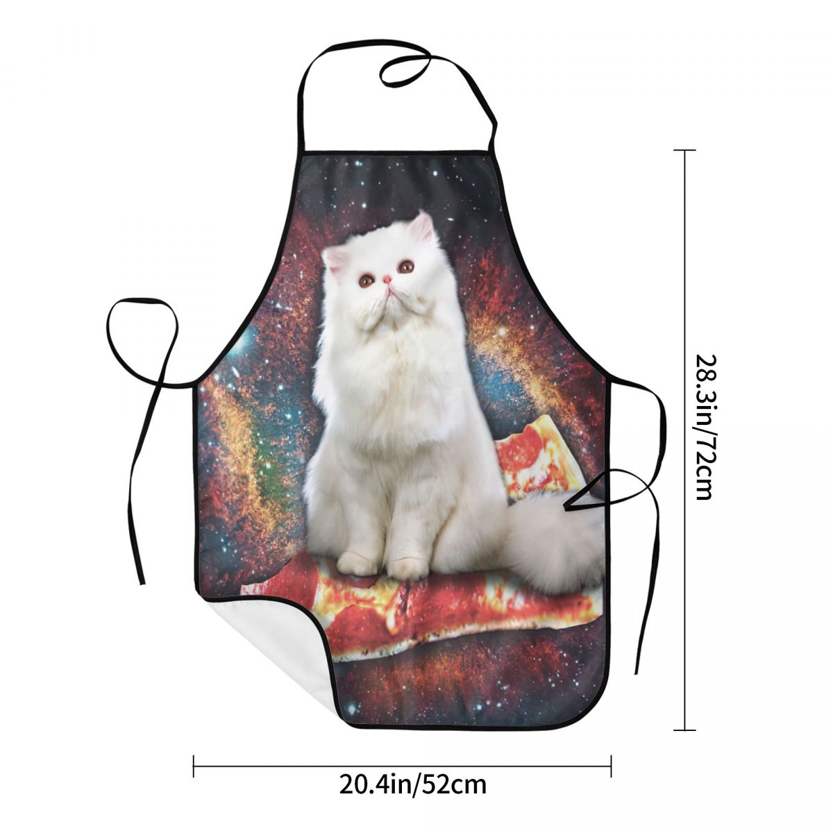 Galaxy Space Cat Pizza Art Apron