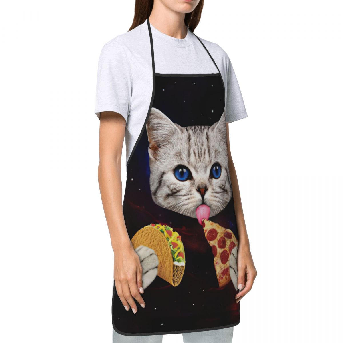 Space Pizza Cat Aprons